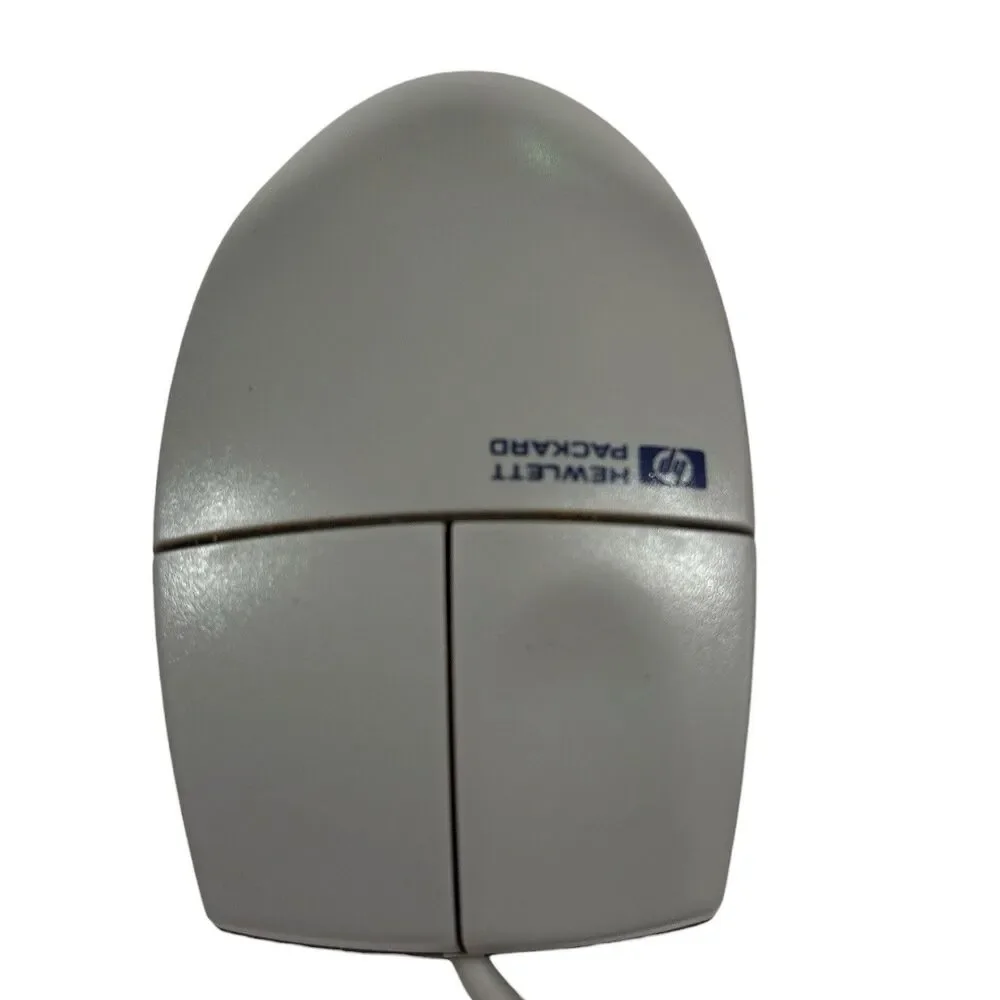 Vintage HP Hewlett Packard (M-S34) Wired Track Ball Computer Mouse Tested